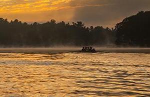 water at sunrise